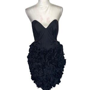 Joy Stevens California Womens Strapless Party Dress Size 8 Vintage Polyester Zip